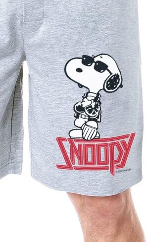 Peanuts Mens' Snoopy Rocker Cool Punk Character Sleep Pajama Shorts in Kuwait