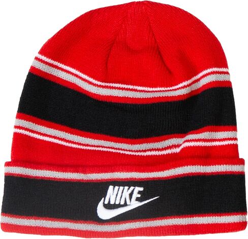 Nike Big Kids Stripe Beanie & Gloves 2-Piece Set - Black/Red - One Size Fits All (8-20) in Saudi Arabia