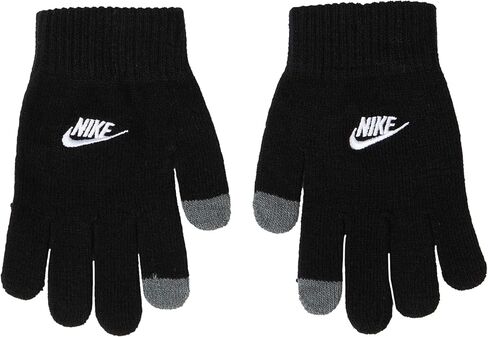 Nike Big Kids Stripe Beanie & Gloves 2-Piece Set - Black/Red - One Size Fits All (8-20) in Saudi Arabia