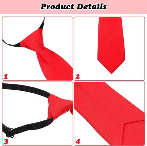 TIESOME 2 قطعة ربطات عنق للأطفال الأولاد ربطة عنق قابلة للتعديل، ربطة عنق للأطفال لعمر 8-12 ربطة عنق للأطفال لحفلات الزفاف والتخرج المدرسي in Kuwait
