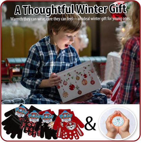 Nicklelodeon Assorted Characters 4- Pairs Gloves Cold Weather Set,Little Boys, Age 2-7 Paw Patrol 4 Pair Gloves Set with Handwarmers in Saudi Arabia
