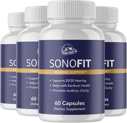 SonoFit Supports Hearing & Eardrum Health Dietary Supplement | 4 Bottles in Saudi Arabia