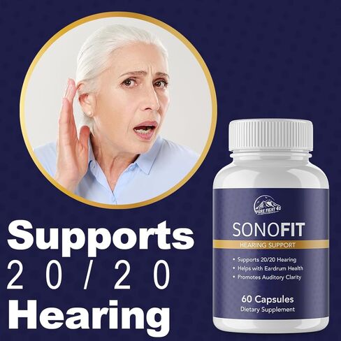 SonoFit Supports Hearing & Eardrum Health Dietary Supplement | 4 Bottles in Saudi Arabia