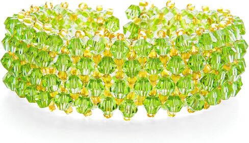 سوار كريستال للنساء 6" + 2" سلسلة ممتدة، تصميم منسوج يدويًا مع صندوق هدايا مجوهرات، مثالي كهدية للأم أو عيد الميلاد أو الذكرى السنوية in Kuwait