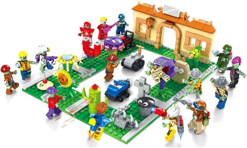 JHESAO Plants and Zombies Toys Zombies Assembly PVZ Action Figures PVZ Assemblable Toys Set 1 2 Series Great Gifts for Kids and Fans,Birthday and Christmas Party New in Saudi Arabia