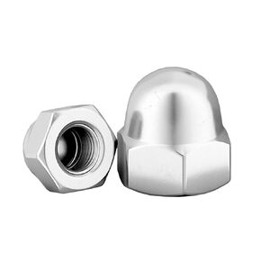 5/16-18 Stainless Acorn Nuts (20 Pack), 18-8 (304) Stainless Steel Bright Finish Full Thread Anti Corrosion Coarse Acorn Nut Commercial Grade Hardware Nuts for Boats, Dock, Car