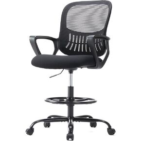 JHK Drafting Chair Standing Desk Chair Tall Office Chair for Standing Desk, Tall Desk Chair Counter Height Adjustable Office Chairs with Comfortable Armrests in Kuwait