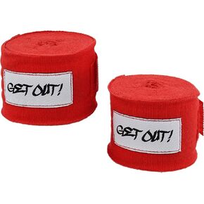 Get Out! Boxing Wraps Pair 180in Hand Wrap Boxing Support Wrist Wraps Training or Fitness Kickboxing Hand Wraps