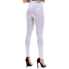 LOTUYACY Women's Shiny Leggings, High Waisted Skinny Tights for Women, Glitter Sparkle Tights, Dance Tights for Party Club