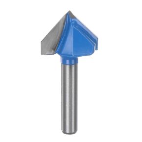 HARFINGTON Router Bits 7/8" Dia 1/4" Shank 90 Degree V Type End Mill Carbide for Woodworking Carpentry Engraving Edge Trimmer Cutter Tools