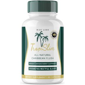 (Official) Tropislim, Tropislim Caribbean Flush Weight Health Supplement, Tropislim Slimming Capsules for Women and a Healthy Lifestyle + Leaner Physique, Tropislim Tropical Reviews (60 Capsules)