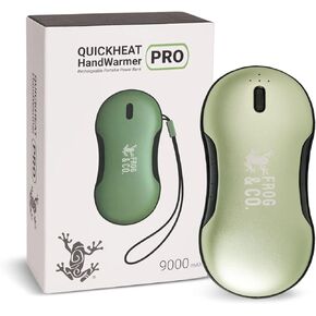 Survival Frog QuickHeat PRO Rechargeable Hand Warmer with Portable Power Bank - Premium Quality Electric Hand Warmer - Reusable Hand Warmers - USB Heater for Hands with Storage Bag and Lanyard