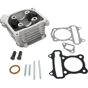 Glixal ATGT-52MM GY6 49cc 50cc to 105cc Engine 52mm Racing Cylinder Head Assy with Big Valves for 139QMB 139QMA Chinese Scooter Moped ATV Go Kart Quad (Non EGR, 23mm Big Valve Type)