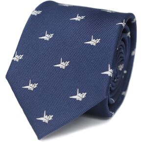 MENDEPOT Origami Art Necktie For Men Origami Animal Tie Paper Plane Men Tie Rhino Tie Crane Tie