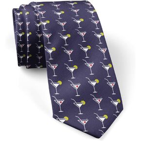 ( Martini Cocktail Glass On ) Fashion Novelty Necktie, Conversation Neckwear Ties Great for Party and Events