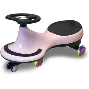 Joyano® Swing Car, LED Flashing Wheels, Ride on Wiggle Car Boys and Girls, No Batteries, Gears or Pedals, Twist, Turn, Wiggle Movement to Steer, for Toddlers, Kids 3 Yrs and UP, 50kg/110lb (Blue)