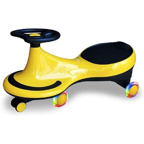 Joyano® Swing Car, LED Flashing Wheels, Ride on Wiggle Car Boys and Girls, No Batteries, Gears or Pedals, Twist, Turn, Wiggle Movement to Steer, for Toddlers, Kids 3 Yrs and UP, 50kg/110lb (Blue)