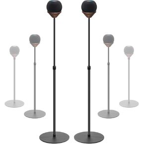 Floor Stand is Suitable for Homepod Mini, with Adjustable Height, Safety, Stability, and Anti Slip Bottom. Mini Speaker Accessories are Suitable for Living Rooms, bedrooms, Gyms(2 Pack- Black)