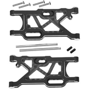 RCMYou Aluminum Rear Lower Suspension A Arms Upgrades Part for 1/8 Typhon 6S,1/7 Felony 6S BLX Infraction 6S BLX Limitless 6S BLX,2pcs Rear Lower Arms Hops up,Black