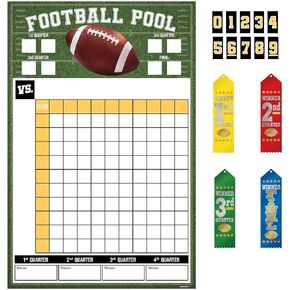 FOOTBALL POOL GAME W/ RIBBONS (6/120)