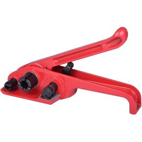 Poly Strapping Tensioner & Cutter Manual Strapping Tools for 1/2"-3/4" Wide Polyester Polyproplyn Strap-Red
