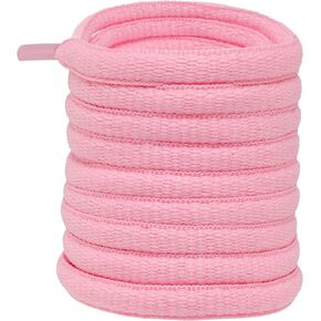 UGY® Pink Oval Shoelaces for Women's Sneakers, Half Round 1/4" Shoestrings, 45.3 inch (115cm)