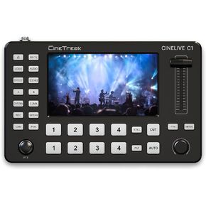 CINETREAK Cinelive C1 4*HDMI Video Recorder Streamer livestream Video Mixer switcher with PTZ Camera Control Broadcast switcher Live Production Mixer for OBS,Vmix,streamyard