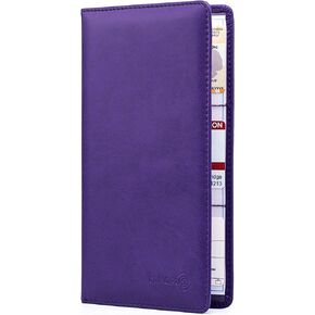 CANOPUS Car Registration and Insurance Holder, PU Leather Card Holder, Vehicle Glove Box Organizer for Auto, SUV, Truck, Red