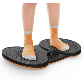 PROALLER Standing Desk Mat Balance Board Anti Fatigue Wobble Floor Mat Stand up Desk Accessory with Foot Massage for Office Fitness Workout and Stress Relief (Black, 20.3x13.2")