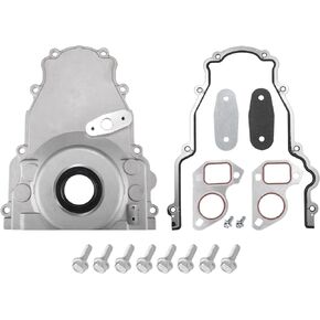 X AUTOHAUX 1 Set LS Front Timing Cover with Gasket for LS2 LS3 Gen 4 LSx 4.8L 5.3L 6.0L 6.2L Engines No.12600326