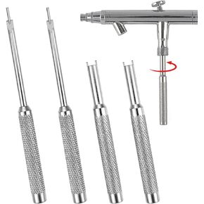 2 Set Air Brush Tools, Needle Packing Nut or Valve Screw Replacement Repair Tool Airbrush Maintenance Tools, Airbrush Accessories for Double Action Air Brush Spray Gun Replace