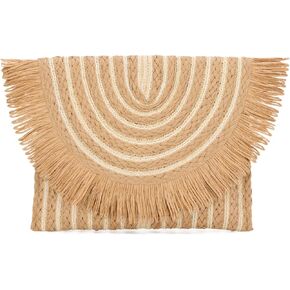 LUI SUI Straw Clutch Purse Bag for Women Summer Clutch Beach Purse Envelope Woven Purse Beach Clutch Bag