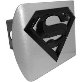 Superman Black and Black All Metal Hitch Cover