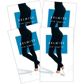 Belmise Official Compression Leggings 4 Pairs Slim Shape Leggings Women's Diet Increased Calorie Burn UV Protection