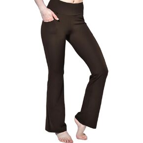 Ipletix Flared Leggings, High Waisted Flare Leggings for Women with Pocket Black Flare Leggings Yoga Pants Bootcut Leggings