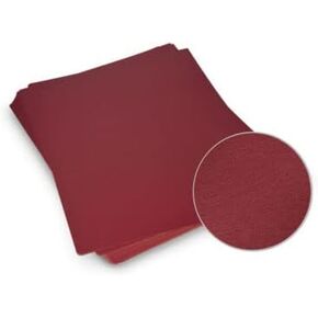 Red Leatherette Paper Covers with Rounded Corners for Binding Covers S20A