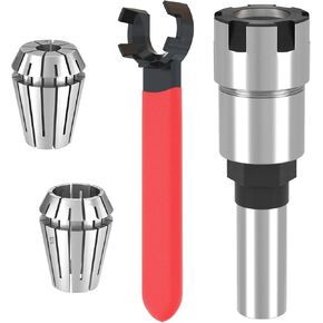 1/2" عرقوب راوتر كوليت تمديد قضيب تشاك حامل ER20 موسع محول النجارة طحن بت تحويل 1/2 "و 1/4" عرقوب راوتر بت مع ER20 أسطوانة معدنية 6.5 مم 12.7 مم، ER20 نوع مفتاح ربط