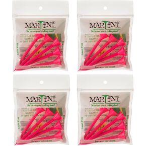 Martini Golf Tees 3 1/4" 4 Pack of Pink - 20 Tees Total - Virtually Unbreakable