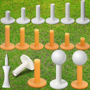 Skylety 24 Pcs Rubber Golf Plastic Tees 6 Kinds of Different Sizes and 2 Colors for Practice and Driving Range Mats