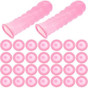 Veemoon 100pcs Latex Anti-Static Cots Fingers Covers Protective Cots Protection Sleeves Latex Cots Sleeve Supplies Accessories Household