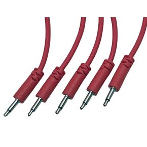 Luigis Modular Supply Spaghetti Eurorack Patch Cables - Package of 5 Pink Cables, 6 (15 cm)