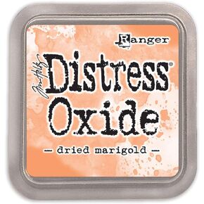 Vaessen Creative Ranger Festive Berries-a 2x2 Raised, Water-Reactive Dye Ink Tim Holtz Distress Oxide Pad Dried Marigold, ys/m, Yellow