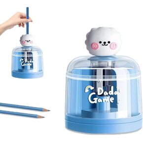AZLNRMU Electric Pencil Sharpener - Cute Design Pencil Sharpener for Colored Pencils(6-8.5mm), Blade to Fast Sharpen, Kawaii Adorable for Pupil Students/Primary School/Classroom (Pink)