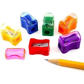 Tytroy Bulk 72 Pieces Assorted Color Miniature Plastic Pencil Sharpeners with Covers for School and Classroom Supplies