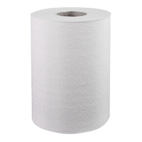 Windsoft Commercial Paper Towels, Recycled Hardwound Roll Hand Towels, 12-Pack, 8" x 350ft per Roll, White, Hardwound Towel Dispensers Refill