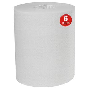 WypAll® PowerClean™ WetTask™ Wipers for Disinfectants, Sanitizers and Solvents (53850), Center-Pull Roll, White, Refill Only (250 Sheets/Roll, 6 Rolls/Case, 1,500 Sheets/Case)