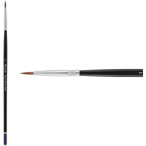 Creative Mark Rhapsody Kolinsky Sable Short Handle Brush - # 1, for Artists, Students, Professionals - Excellent Spring, Full Belly Washes, English Sizing, Split-Proof Points