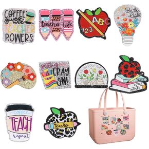 WarmWhisper Charms Compatible with Bogg Bag, Teacher Accessories for Bogg Bag,Charms Compatible with Simply Southern Totes