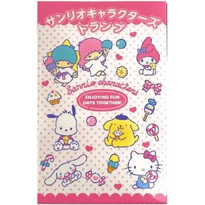 Sanrio Characters Playing Card Hello Kitty, Little Twin Stars, My Melody, Cinnamoroll, Pompompurin, Pochacco 3.5in x 2.4in x 0.7in with Paper case