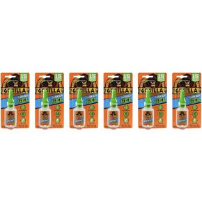 Gorilla Super Glue Gel, 15 Gram, Clear, (Pack of 6)